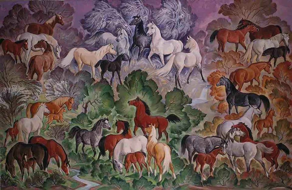 Ila McAfee Turner : The Four Seasons : Archival Art Print - Image 1 of 1