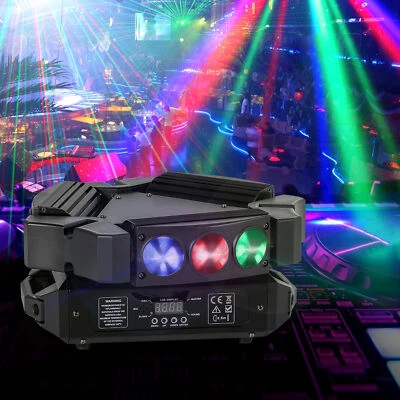 60W Spider Moving Head Light 9 RGB LED DMX DJ Stage Party Moving Beam Lighting - Image 1 of 4