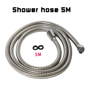 5 m Chrom Silber Brauseschlauch / FLEXIBLES BADROHR Edelstahl / 14 Fuß - Bild 1 von 1