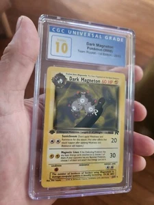 (POP 2) CGC 10 PRISTINE 2000 Pokemon 1. Edition Dark Magneton 28/82 Team Rocket - Bild 1 von 4
