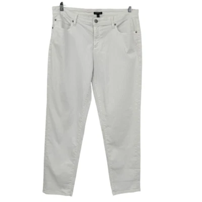 Jeans Eileen Fisher Boyfriend blancos talla 14 nuevos con etiquetas Foto 1 de 4