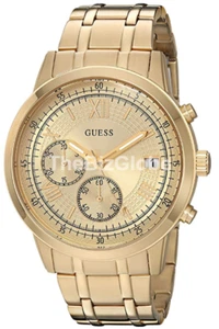 Guess U1001G2 Herren Goldfarben Edelstahl Goldfarbenes Zifferblatt Uhr - Bild 1 von 3