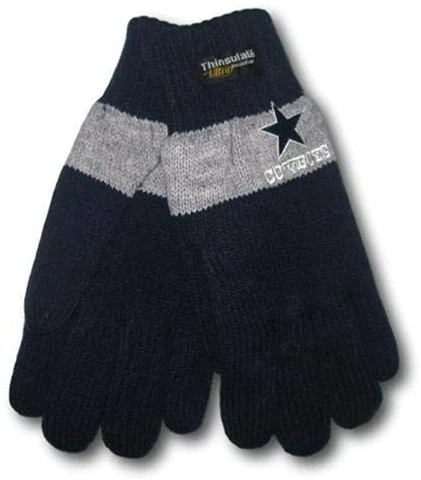 Dallas Cowboys Thinsulate Thermal Insulated Wool Winter Snow Gloves Cover
