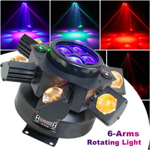 200W LED Light Disco Beam 6 Eyes Red Green Laser DJ Stage Light Beam Club Effect - Picture 1 of 13