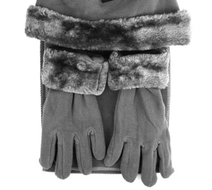 Women's Winter Hat Scarf Gloves 3pc Fleece Set Assorted Colors - Picture 1 of 22