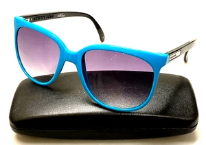 HOVEN SKINNY LEGS Melrose Collection Blue Black Plastic Sunglasses - Picture 1 of 10