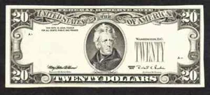 $20 1995 Missing Overprint No Serials + Seals Third Print Absent Error Ch CU - Picture 1 of 2