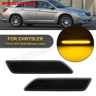 For 2007-2010 Chrysler Sebring Sedan&Convertible Smoke Front Bumper Side Marker Foto 1 de 4