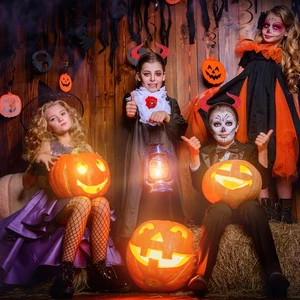 Juego de 4 piezas de Disfraz de Diablo de Cabello de Cuerno Diablo Halloween Juegos con disfraces utilería (Rojo) - Imagen 1 de 12