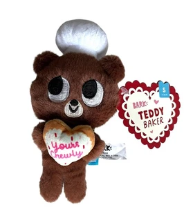Bark Box TEDDY BAKER Small Dog Toy Super Crinkle Squeaker "Yours Chewly" - Picture 1 of 16