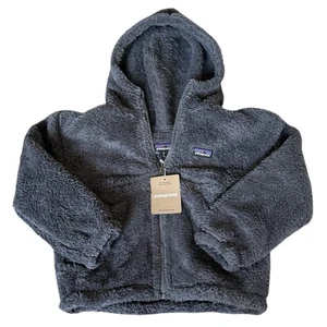 Patagonia Kids Los Gatos Hoody Jacket Size XS 5-6 Forge Grey Fleece Full Zip New - Picture 1 of 10