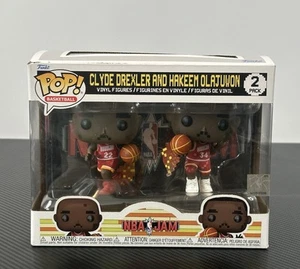 Funko Pop! Clyde Drexler & Hakeem Olajuwon 8-Bit NBA Jam 2 Pack *Damaged Box - Bild 1 von 8