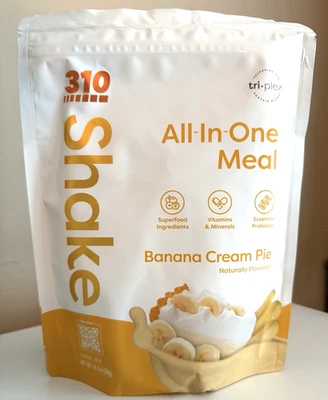 310 NUTRITION 一体式餐香蕉奶油馅饼(14 份)密封有效期至 2026 年 7 月 — 第 1/3 张图片