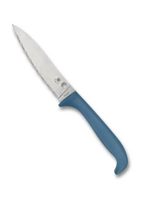 Spyderco Culinary Counter Puppy Kitchen Knife K20SBL Serrated Blade - Blue - Image 1 of 3