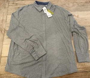 NEW Robert Graham Mens Shirt Size 3XL Heather Grey Luke Knit Button up - Picture 1 of 16