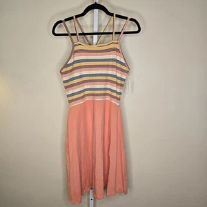 Pact L Bliss Stripe Canyon Clay Fit & Flare Trägerkleid Bio Baumwolle Stretch - Bild 1 von 22