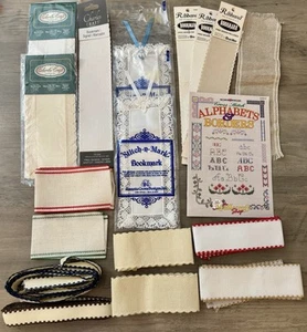 Lot of 9 Vintage Cross Stitch Bookmarks + Ribband to Cut Your Own & Book NEW!!! - Picture 1 of 9