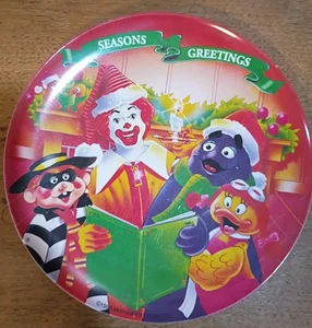 Vinatge McDonalds Plastic Plate Ronald McDonald Santa Christmas 9" Holidays 1995 - Picture 1 of 6