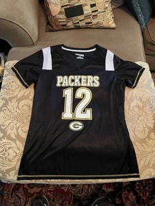 NFL Damen Shirt Packers Aaron Rodgers #12 Trikot ~ Kurzarm V-Ausschnitt Gr. L - Bild 1 von 5