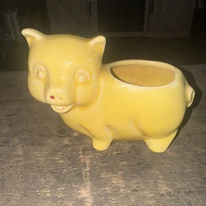 Vintage Brush McCoy? pottery pig figural planter - Picture 1 of 7