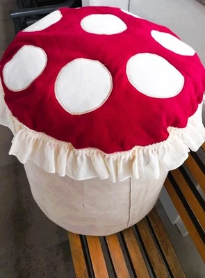 Pilzhocker NEU Pilz Sitzhocker Handarbeit Upcyclin Fliegenpilz für Kinder Hocker - Bild 1 von 4