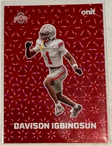 Davison Igbinosun 2025 Onit Fusion Dark Hologram Ohio State Buckeyes Football - Picture 1 of 2