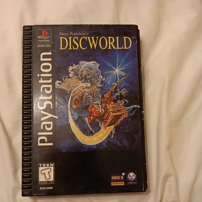 Discworld (caixa longa Sony PlayStation 1 com manual veja fotos marcas de aluguel - Imagem 1 de 3