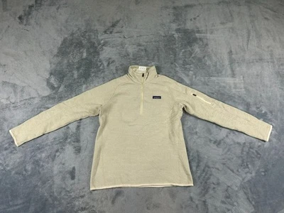 PATAGONIA BETTER SWEATER WOMENS JACKET LARGE BEIGE MOCK NECK FULL ZIP FLEECE - Image 1 of 4
