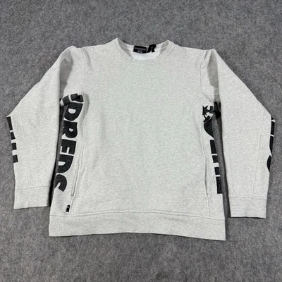 Moletom masculino The Hundreds gola redonda pulôver manga comprida tamanho grande cinza - Imagem 1 de 4