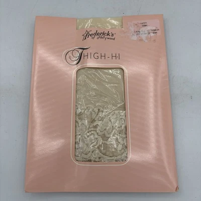 Medias Fredericks of Hollywood Marfil Encaje Top Muslo Alto M/L Nylon Alto 1571 Foto 1 de 4