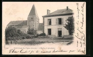 CPA Saint-Loup-des-Vignes, L´Eglise, le presbytère 1905 - Picture 1 of 2