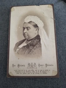 Her Majesty Queen Victoria 1884 Antique Photo Card With Anthem  - Bild 1 von 5