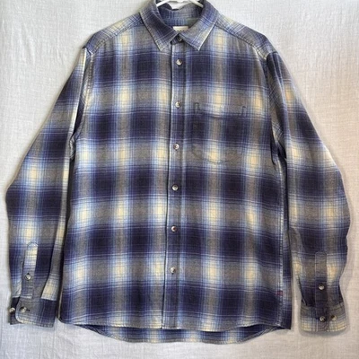BDG Urban Outfitters Shirt Mens Small Blue Plaid Flannel Boho Hippie Outdoors - Image 1 of 4