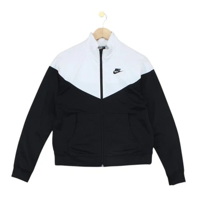 Nike Track Jacket Womens Size S Black Two Tone Embroidered - Image 1 of 4
