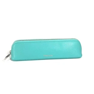 TIFFANY&Co. logo pencil case stationery pouch pencil case Leather blue - Picture 1 of 12