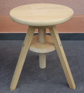 IKEA Ringo 1999 Hocker Drehhocker Werkstatt Sitzhocker drehbar Holz 44-59 cm - Bild 1 von 8