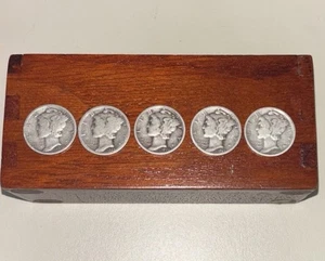 Mercury Liberty Winged Head Dimes : 1919 1927 1934 1935 1936 : 5 Lot - Bild 1 von 2