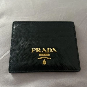 Estuche para tarjetas de cuero negro PRADA de Japón - Imagen 1 de 3