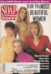 Soap Opera Digest Mar 19, 1991 MOST BEAUTIFUL-ERIKA SLEZAK-MICHAEL CORBETT-MARCY - Picture 1 of 7