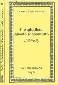 IL CAPITALISTA, QUESTO SCONOSCIUTO di GIULIANI BALESTRINO - Imagen 1 de 1