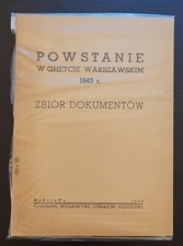 WARSAW GHETTO EXTREMELY RARE BOOK UPRISING 1945 PB POLAND 1ST HAND ACCOUNTS