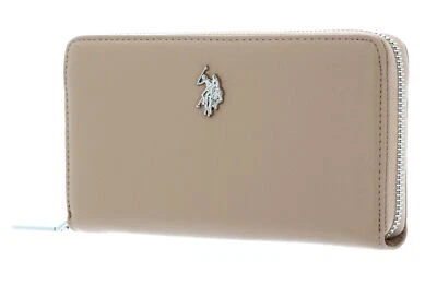 U.S. POLO ASSN. Zip Around Wallet Beige - Imagen 1 de 4