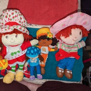 2003-2004 Strawberry Shortcake Orange Blossom Blue Berry Muffin Puppet, Backpack - Picture 1 of 9