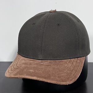 Rag & Bone Hat Cap Olive Green Adjustable Tan Suede Bill Distressed Button
