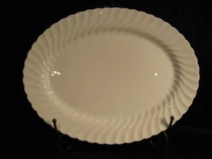 JOHNSON BROTHERS SNOWHITE REGENCY LARGE SERVING PLATTER - CROWN BACKSTAMP - Picture 1 of 1