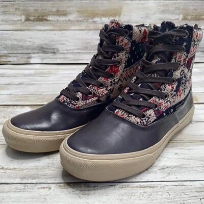 Botas altas de mujer Vans de cuero y lana negras talla 6,5 Foto 1 de 4