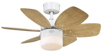 Ceiling Fan Lamp with Pull Cord Fan with Lighting Flora Royale White - Image 1 of 4