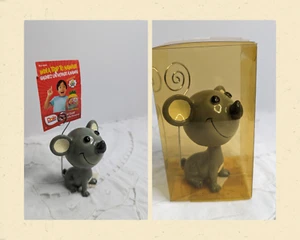 Mouse Bobblehead Photo Holder Display Animated By Blow Fish Wood Resin Open Box - Picture 1 of 14