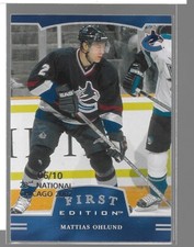 2002-03 Mattias Ohlund Be A Player First Edition #044 23rd National Chicago /10