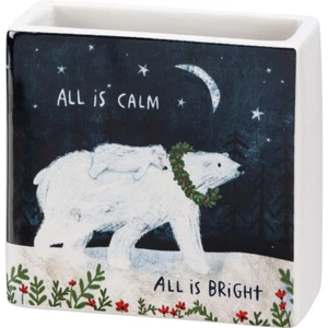 Square Vase - All Is Calm, All Is Bright - Picture 1 of 2